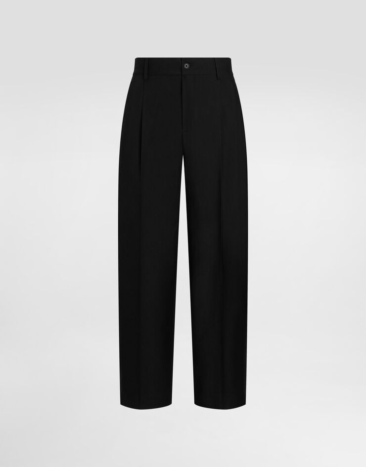 Dolce & Gabbana Pantalones en lana virgen Black GP0N2TGL269