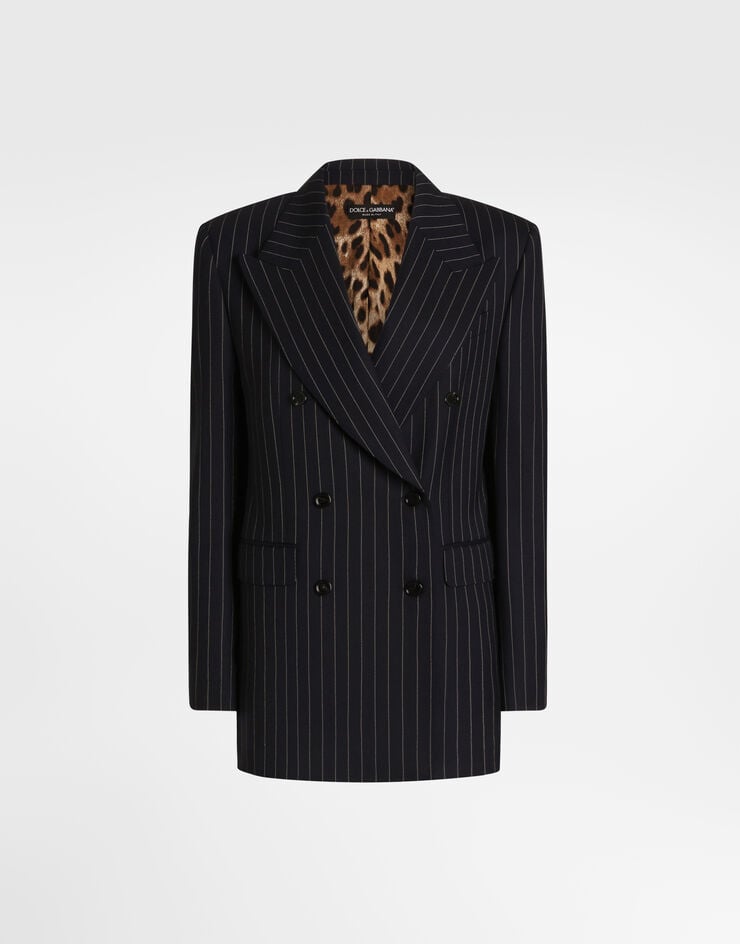 Dolce & Gabbana 西装外套 Linda 羊毛 双排扣 细条纹效果 多色 F2JBPTFRBC0