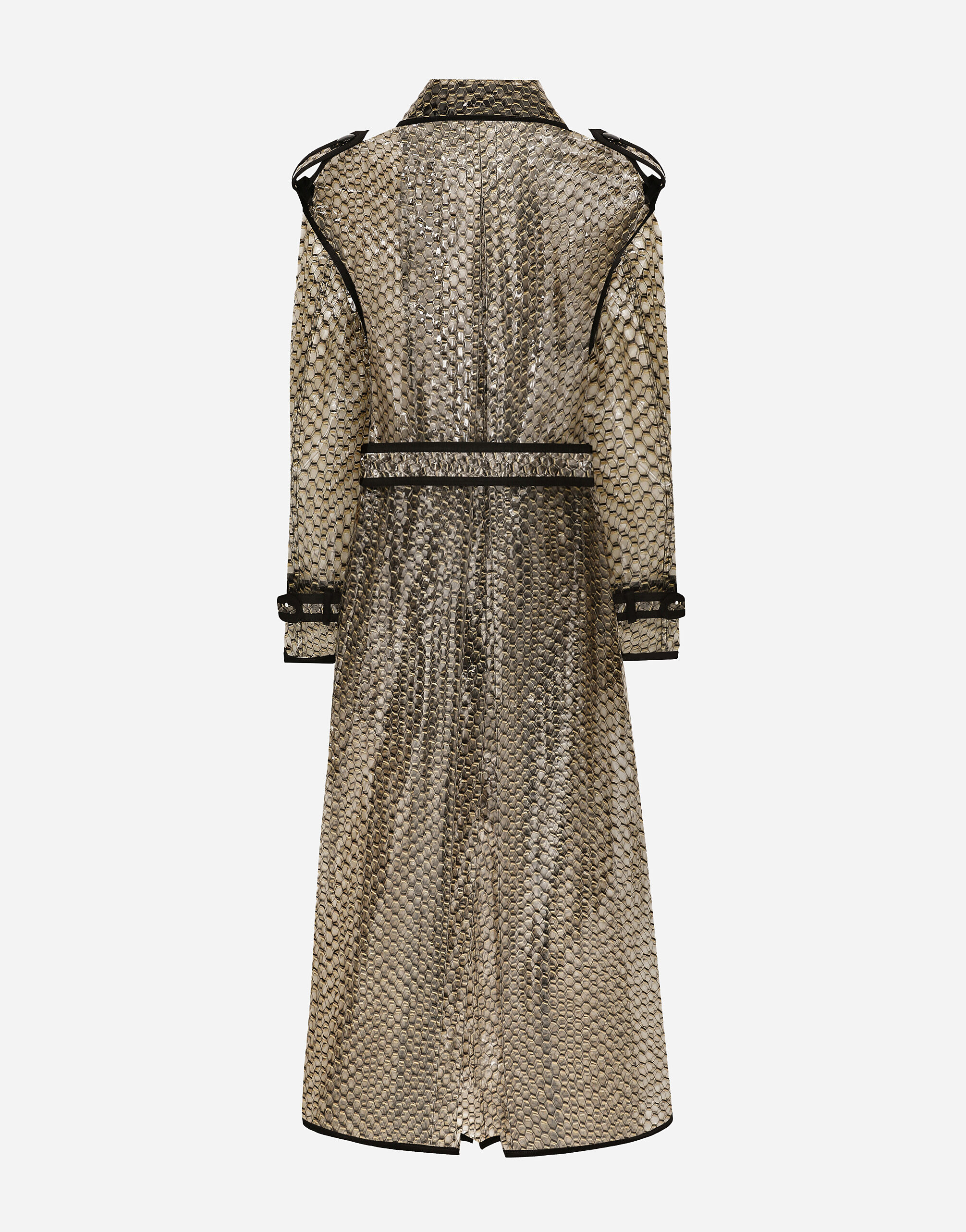 Mesh trench coat top