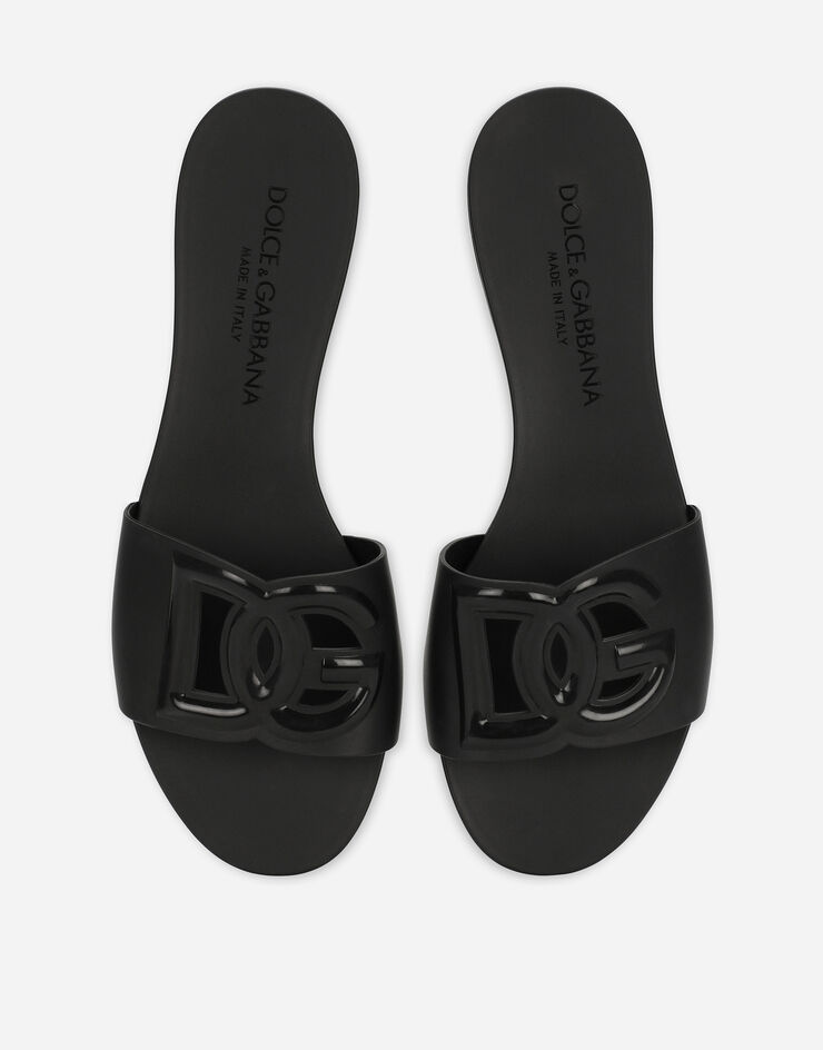 Dolce & Gabbana Rubber beachwear sliders Black CW2215AN994
