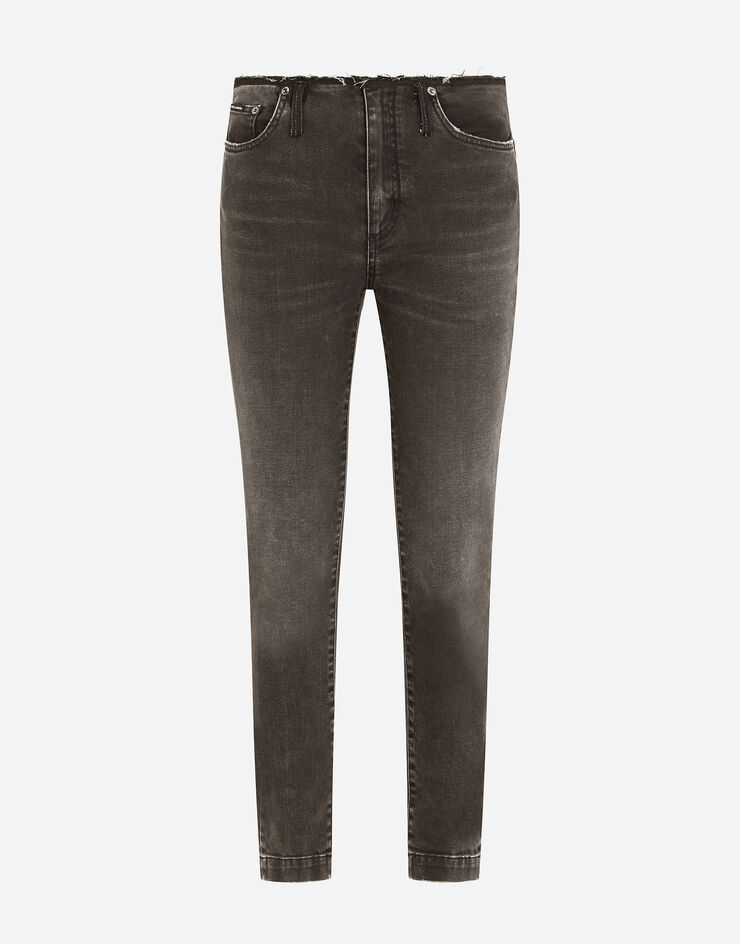 Dolce & Gabbana Jeans aus Baumwolle mit roher Taillennaht Mehrfarbig FTCHODG8CO7