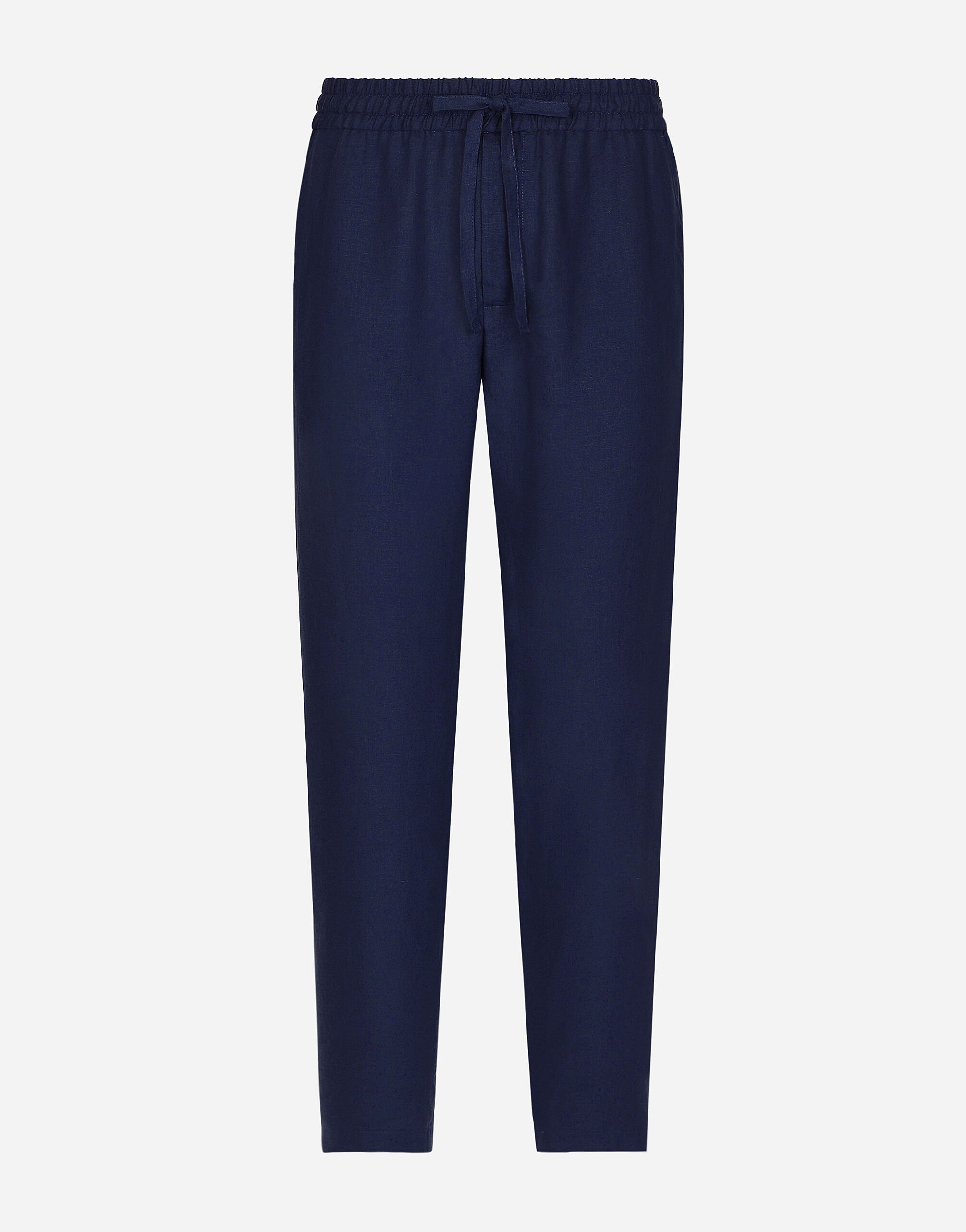 Linen jogging pants in Blue for Men | Dolce&Gabbana® Linen jogging pants in Blue for Men | Dolce&Gabbana®