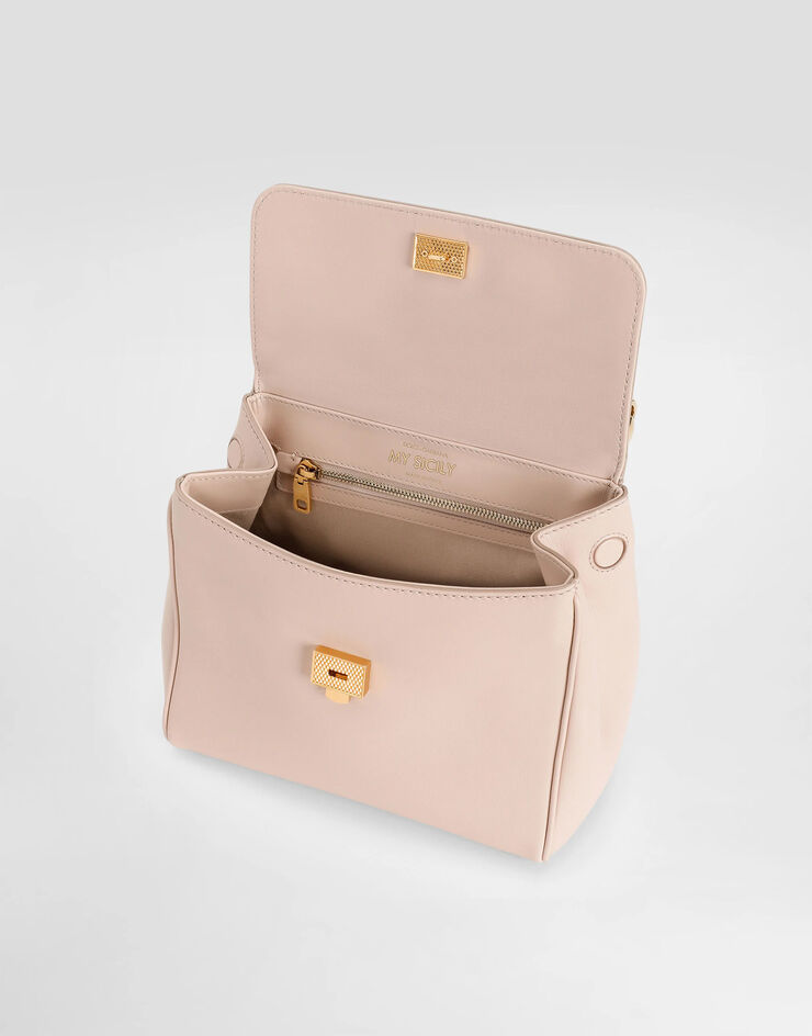 Dolce & Gabbana Small My Sicily handbag in plongé calfskin Beige BB7781B7321