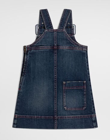 Dolce & Gabbana Denim dungarees with patch  L53DW0LDE26