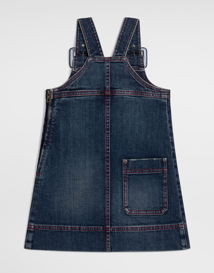 Dolce & Gabbana Denim dungarees with patch Dolce & Gabbana Denim dungarees with patch L53DW0LDE26