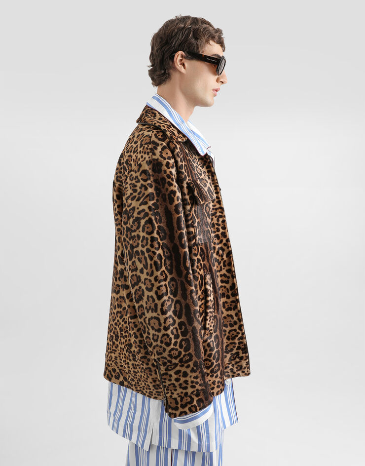 Dolce & Gabbana Leopard-print pony shirt-style jacket Multicolor G9CECLHULXR
