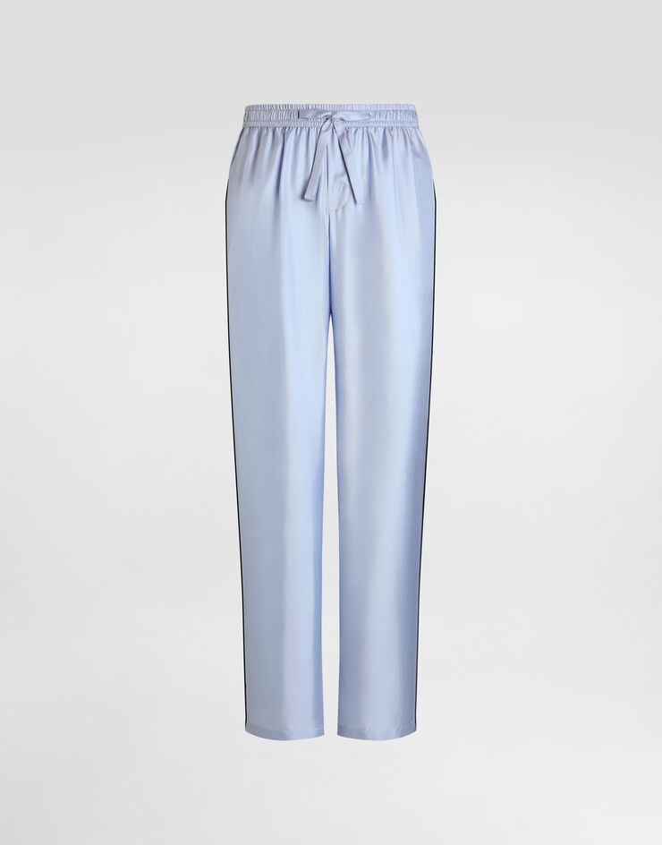 Dolce & Gabbana Silk twill trousers Azure GVRMAZFU10S
