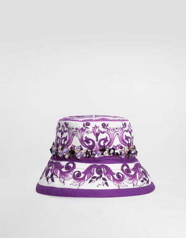Dolce & Gabbana Majolica-print hat Multicolor FH671ZFPFSU