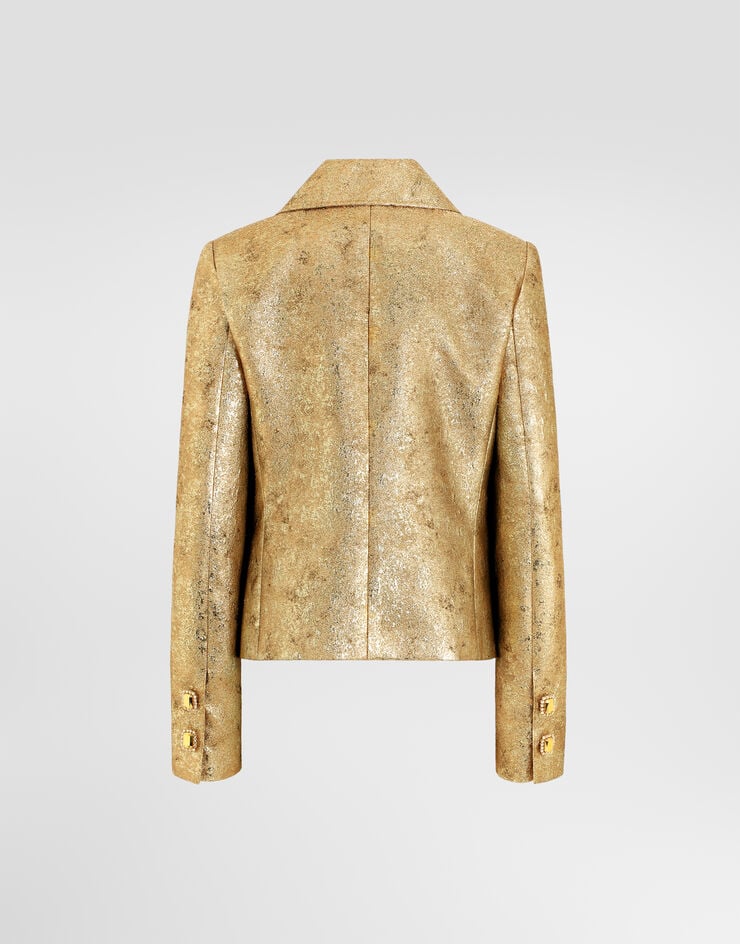 Dolce & Gabbana Lamé jacquard jacket Gold F27KWZFJODW