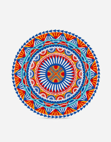 Dolce & Gabbana Charger Plate in Fine Porcelain Multicolor TC0010TCA88