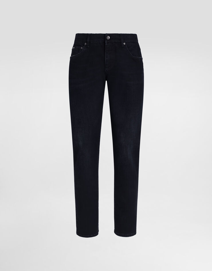 Dolce & Gabbana Vaqueros skinny de algodón elástico con placa Multicolor GY07LDG8MF2