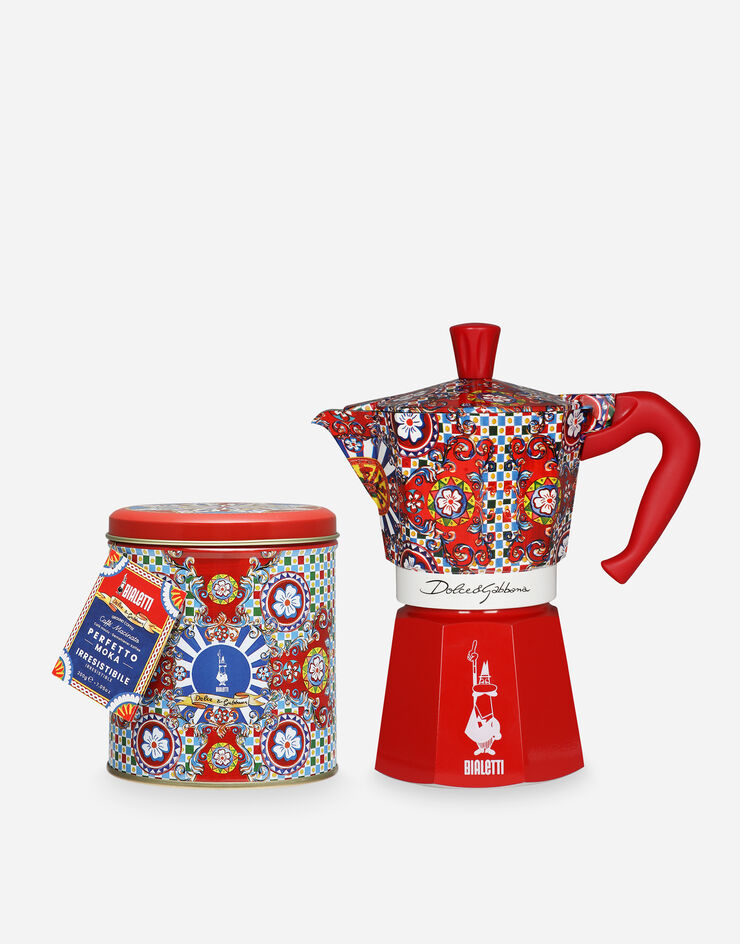 Set Moka large + Caffè Perfetto BIALETTI DOLCE&GABBANA in Multicolor