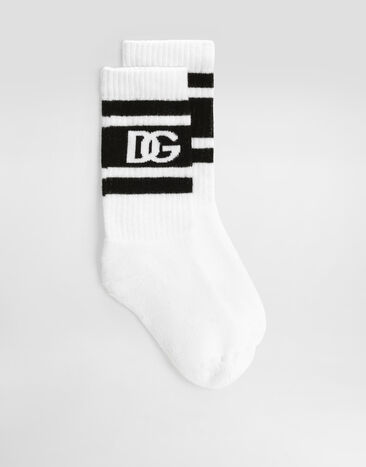 Dolce & Gabbana Calzini in cotone con logo Multicolore LBKAC5JBCAC