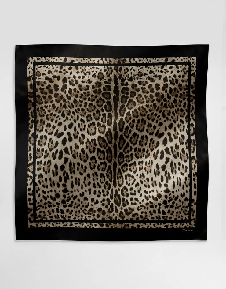 Dolce & Gabbana Leopard-print silk twill foulard (90x90) Print FN090RGDCF5