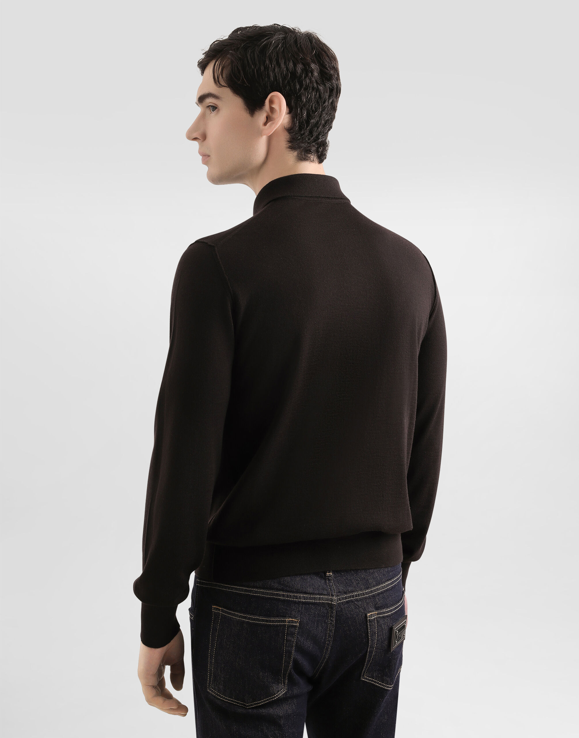 Fine-gauge cashmere polo shirt