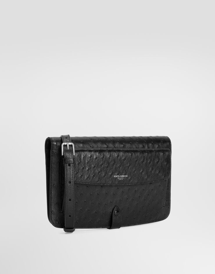 Dolce & Gabbana Ostrich leather clutch Dolce & Gabbana Ostrich leather clutch Black BM2770A8K00