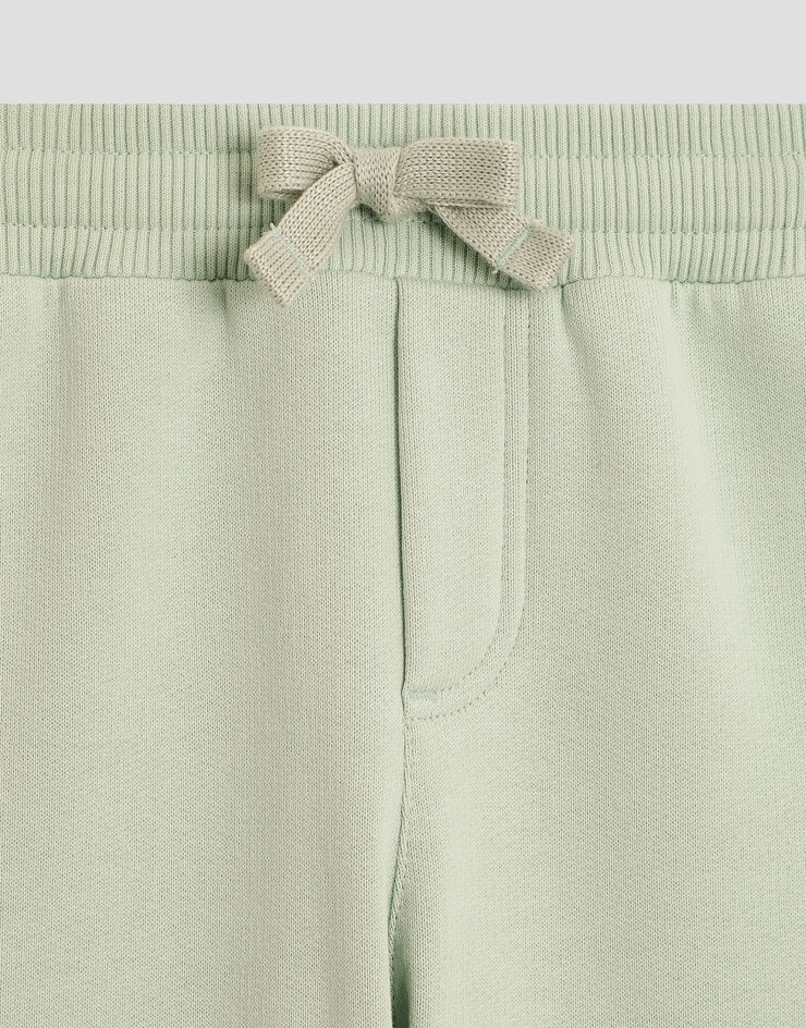 Dolce & Gabbana Oversized fleece trousers with DG embroidery Green L1JPGRG7PJP