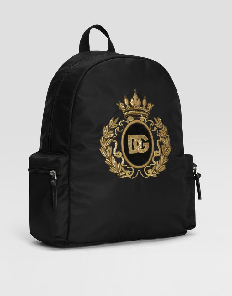 Dolce & Gabbana Mochila de nailon con logotipo DG Negro EM0122AN263