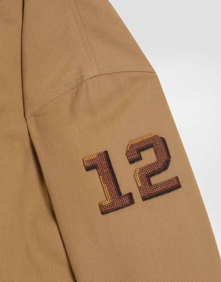 Dolce & Gabbana Canvas jacket with patches Beige L42B80FU61Z