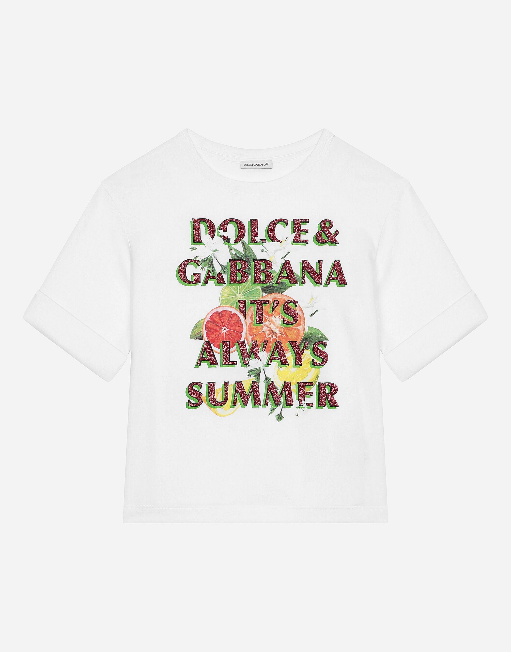Dolce & Gabbana T-shirt en jersey à logo Dolce&Gabbana Imprimé L5JTMEG7K4F