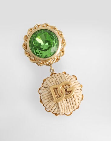 Dolce & Gabbana Pendientes de clip con logotipo Dorado WER6R4W1111