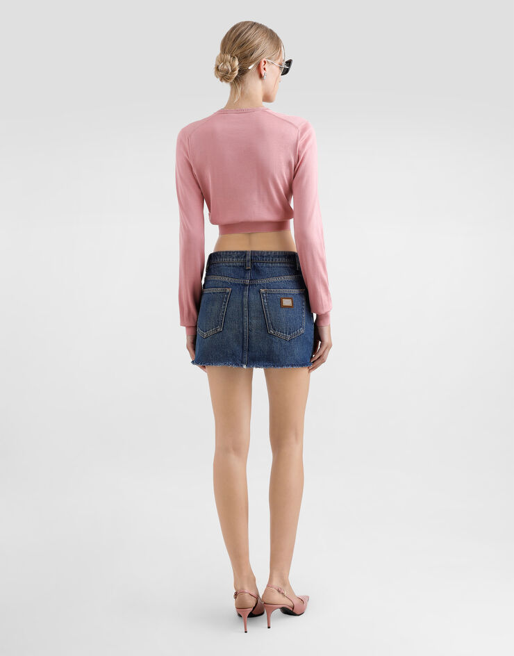 Dolce & Gabbana Cropped silk cardigan Dolce & Gabbana Cropped silk cardigan Pink FXV84TJBSLJ