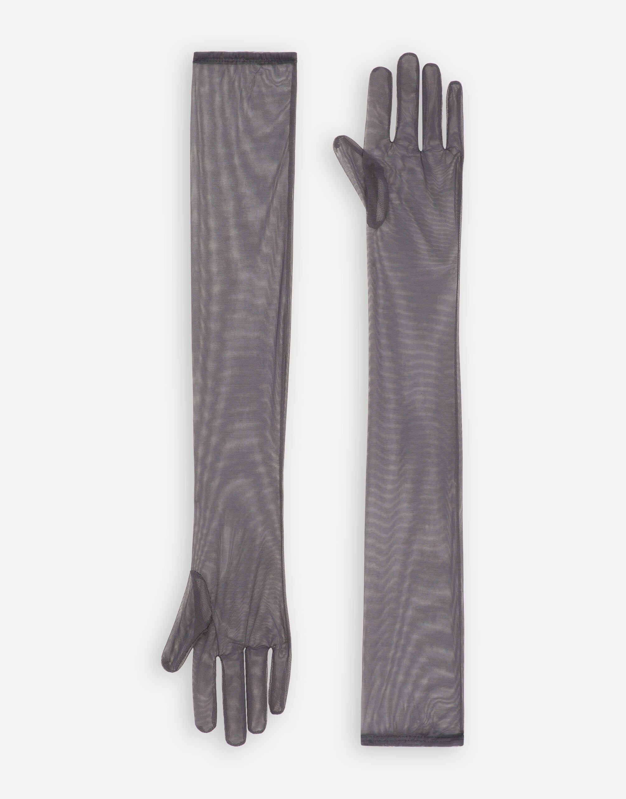 Dolce & Gabbana KIM DOLCE&GABBANA Длинные перчатки из легкого эластичного тюля черный FH652AFU2XJ