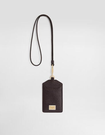 Dolce & Gabbana Dauphine calfskin keychain with plate Dolce & Gabbana Dauphine calfskin keychain with plate Bordeaux BI3471A1001