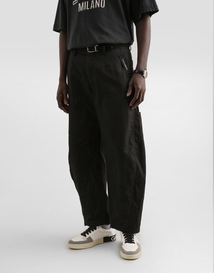 Dolce & Gabbana Technical cotton trousers Black GP1C6TFU62W