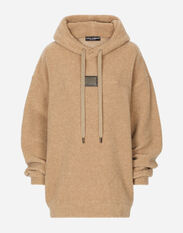 Dolce & Gabbana Wool jersey hoodie with logo tag Print FXV08TJCVS2