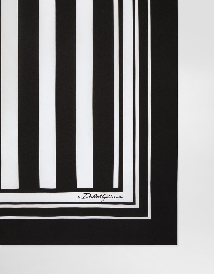 Dolce & Gabbana Striped-print silk twill foulard (90 x 90) Multicolor GQ260EG0WUE