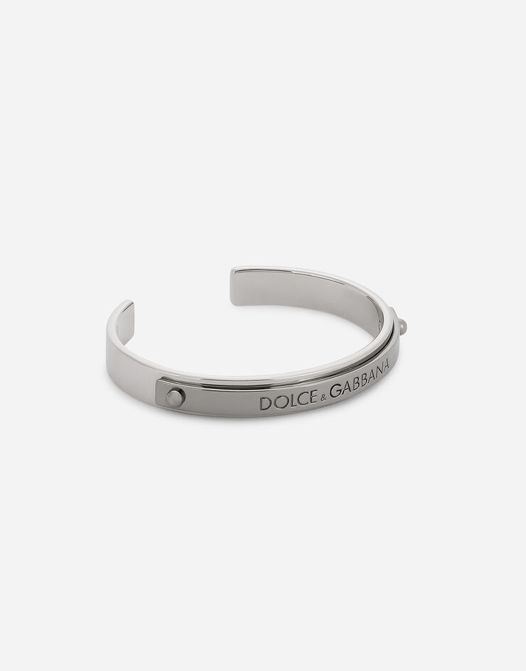 Dolce&Gabbana Bracelet rigide à logo Dolce&Gabbana Argent WBP1T1W1111