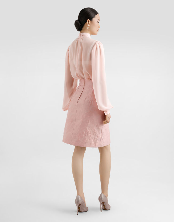 Dolce & Gabbana Silk georgette top Pink F7BC0TFU1UT