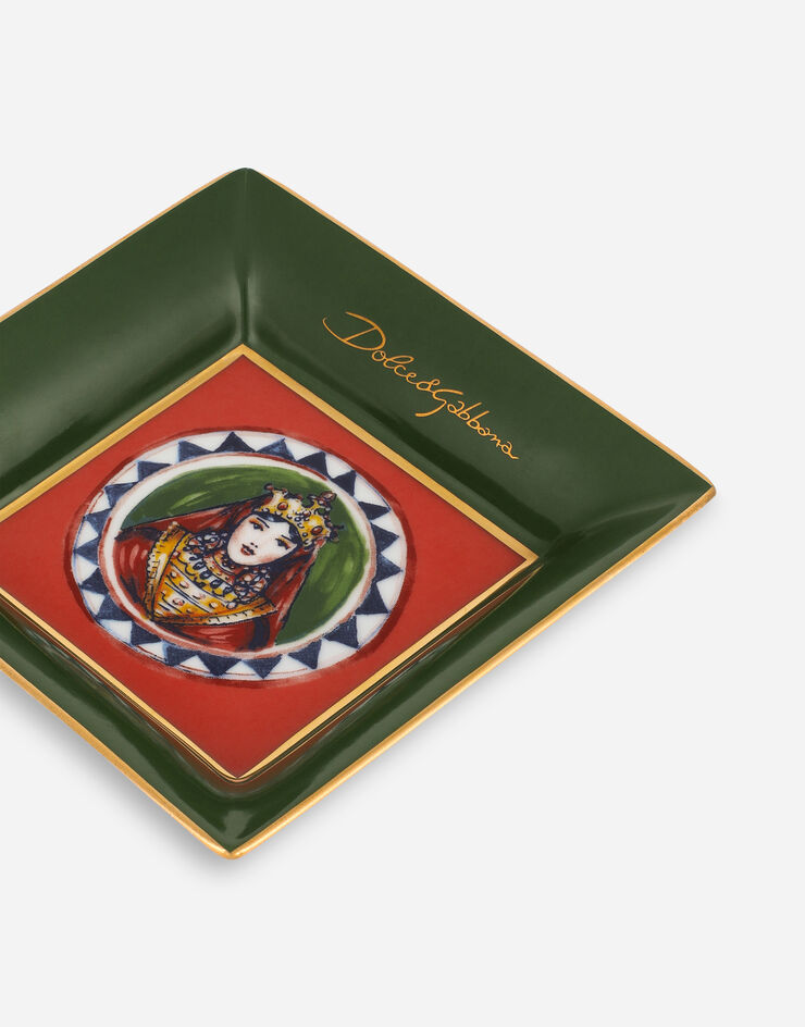 Dolce & Gabbana Porcelain Trinket Tray Multicolor TCC150TCAFR