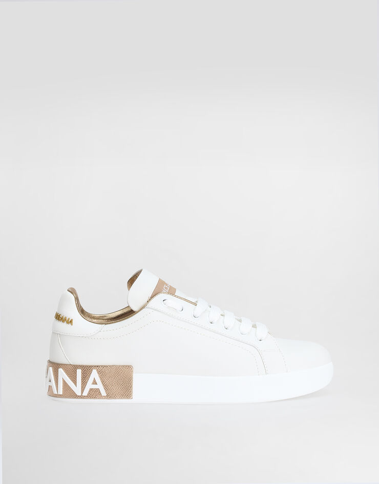 Dolce & Gabbana Sneaker Portofino in pelle di vitello Oro CK1544AX615