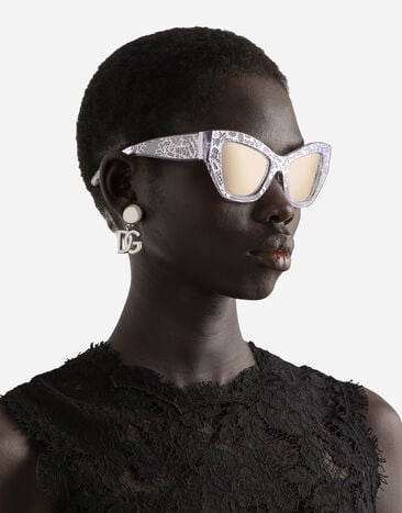 Dolce & Gabbana DG Lace Sunglasses Silver VG4494VP3AP