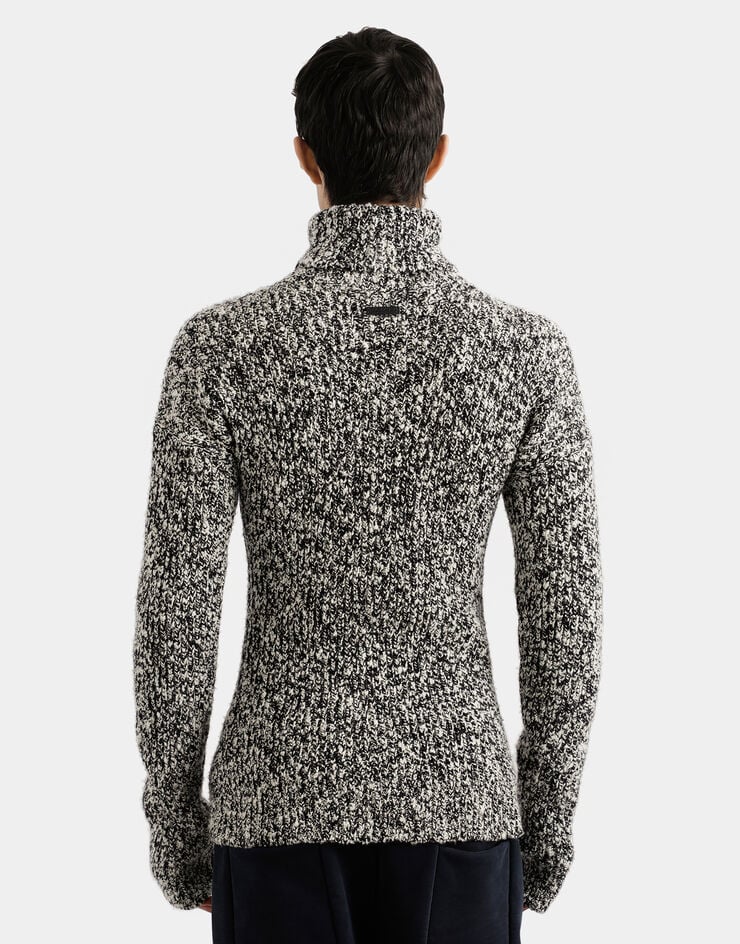 Dolce & Gabbana Rollkragenpullover aus Wollmix Multicolor GXW37TJFMIK