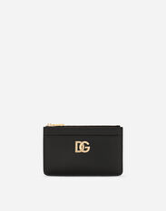 Dolce & Gabbana Calfskin card holder with DG logo Pink BI0330AV967