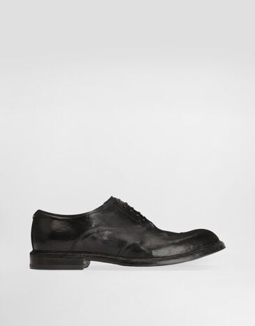Dolce & Gabbana Washed calfskin laced shoes Black A20206A0096