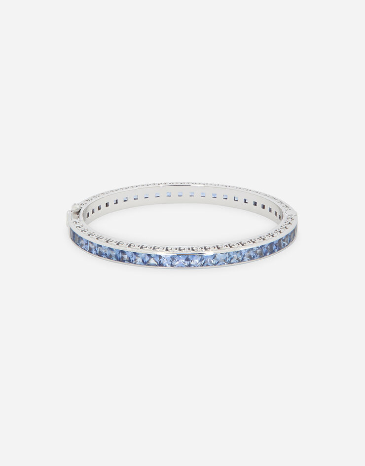 Dolce & Gabbana Pulsera Anna en oro blanco de 18 kt con zafiros azules Blanco WBQA2GWSALB