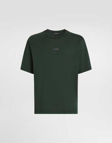 Dolce & Gabbana 티셔츠, 코튼 소재 그린 G8PN9TG7QNP