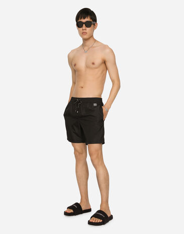 Dolce & Gabbana Bañador bóxer medio con DG Hardware Negro M4E27TFUSFW