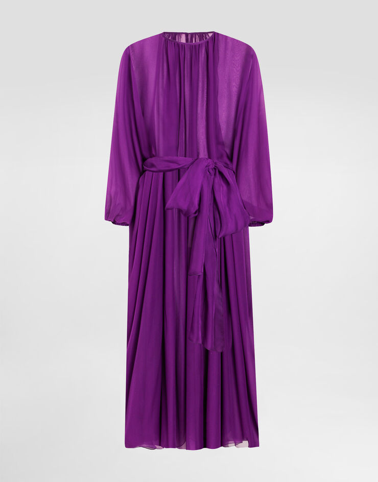 Dolce & Gabbana Long chiffon caftan Purple F6JFUTFU1AT