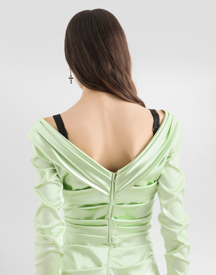 Dolce & Gabbana Abito in raso stretch Multicolore F60DHTFURAD