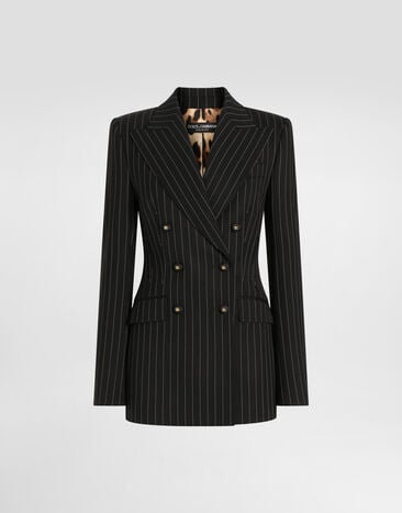 Dolce & Gabbana Double-breasted pinstripe wool jacket Multicolor F29QFTFRBC0