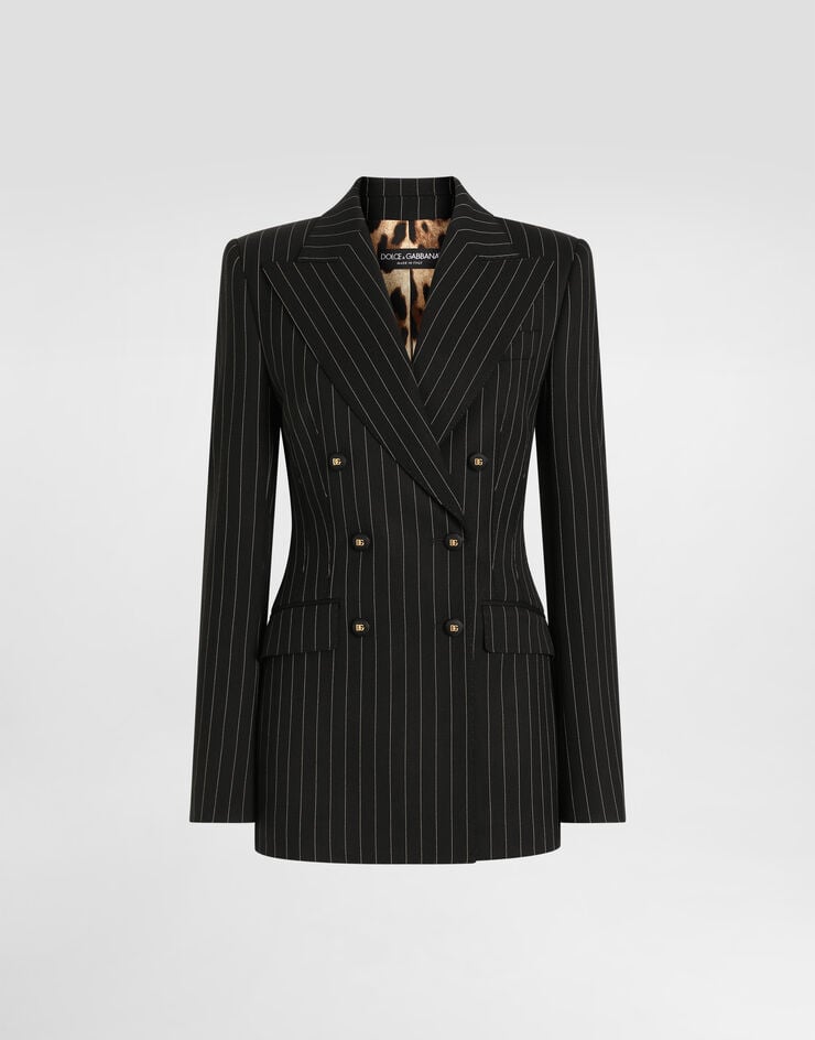 Dolce & Gabbana Double-breasted pinstripe wool jacket Multicolor F29QFTFRBC0