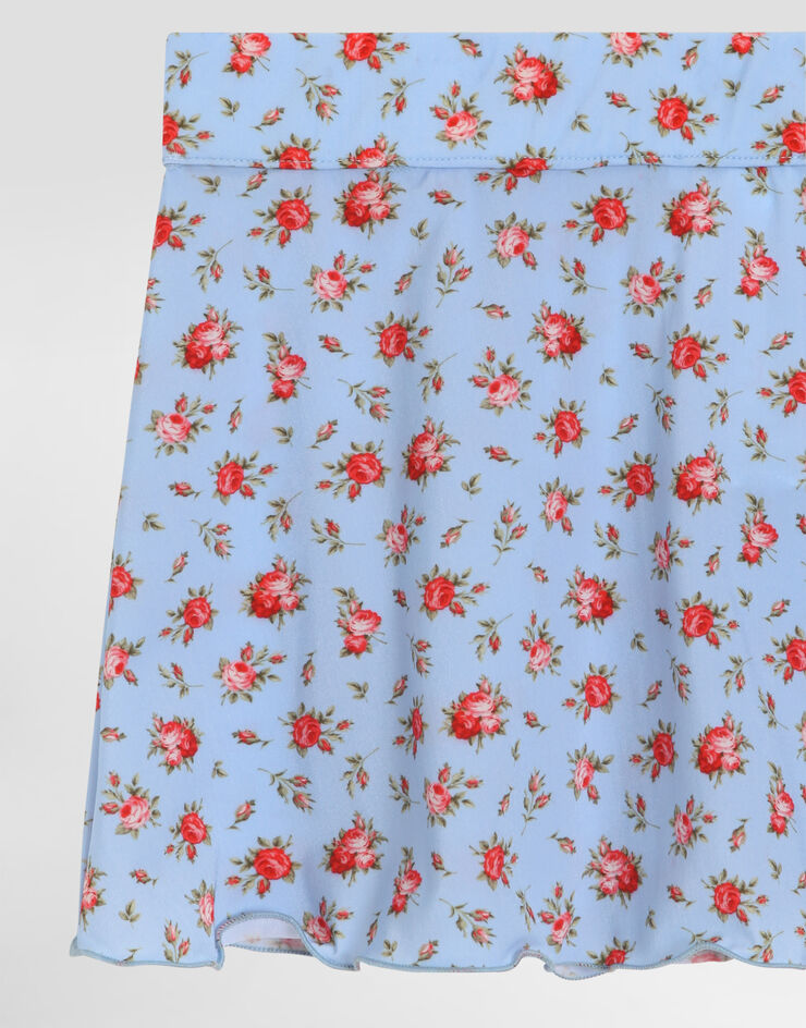 Dolce & Gabbana Small rose-print short skirt Multicolor L5J866ON0D8