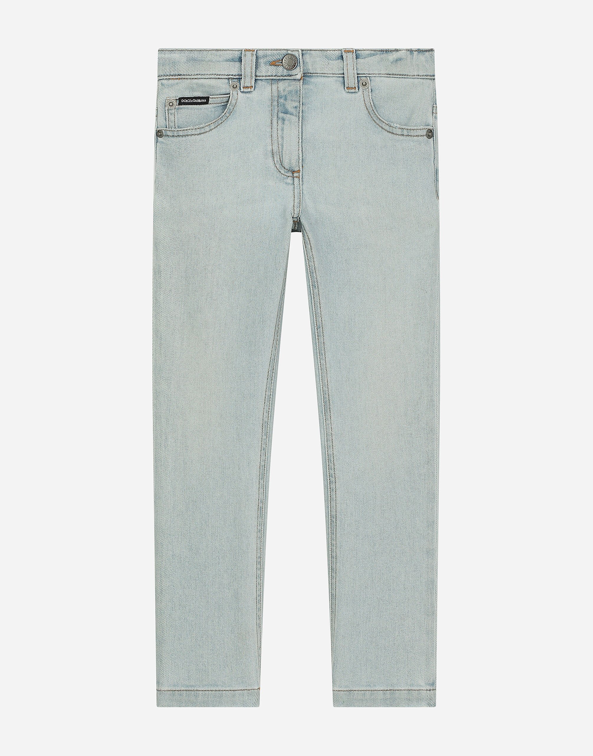 Dolce & Gabbana 5-Pocket-Jeans aus behandeltem Denim Drucken L54I94HS5Q4