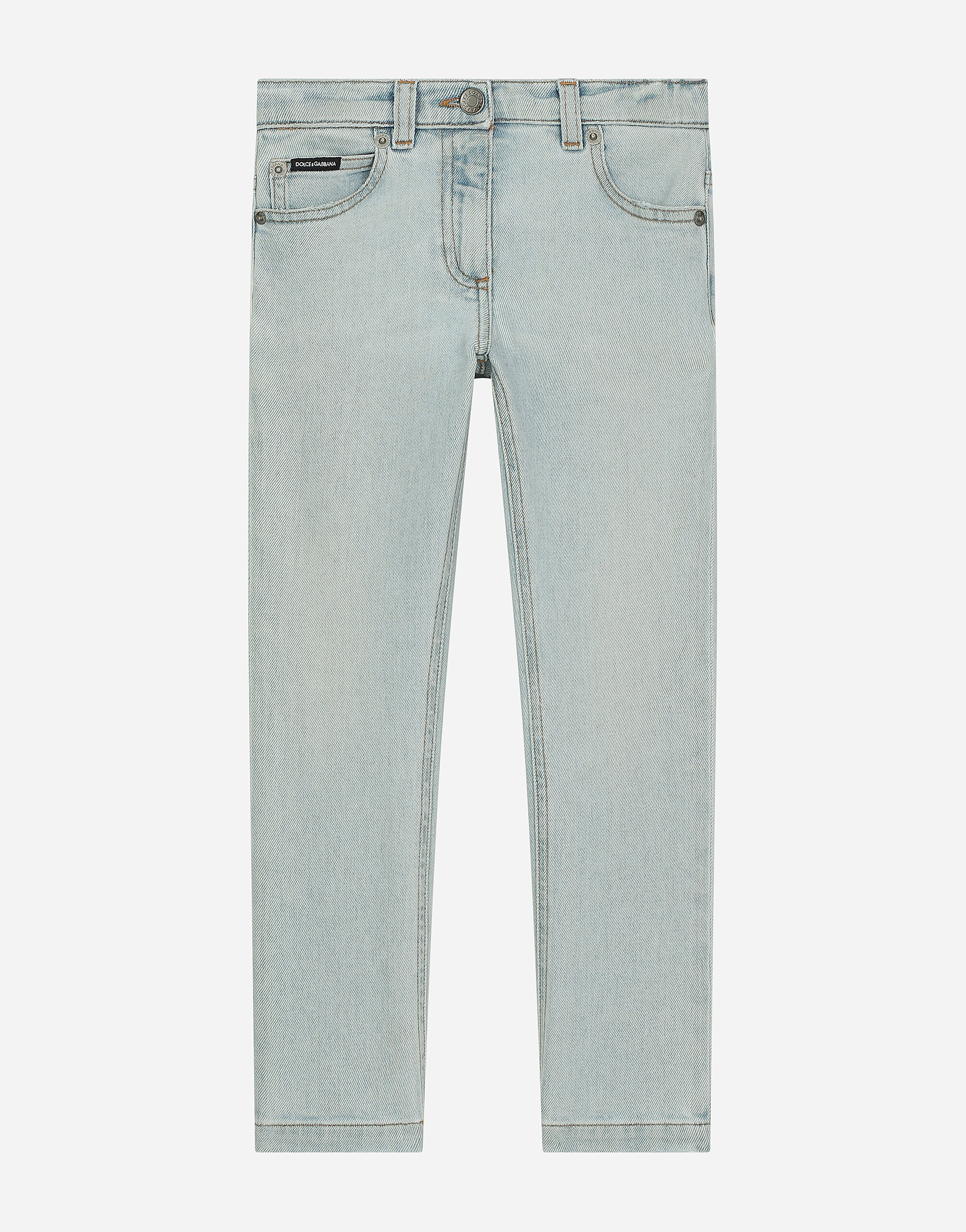 Dolce & Gabbana 5-Pocket-Jeans aus behandeltem Denim Drucken L54I94HS5Q4