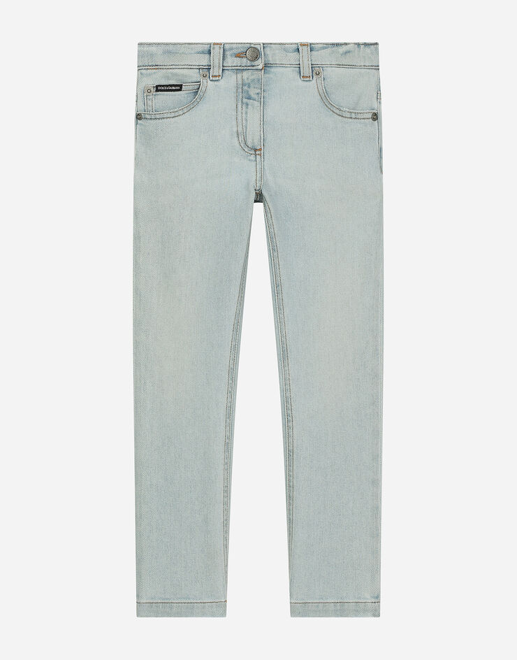 Dolce & Gabbana 5-Pocket-Jeans aus behandeltem Denim Blau L52F76LDC18